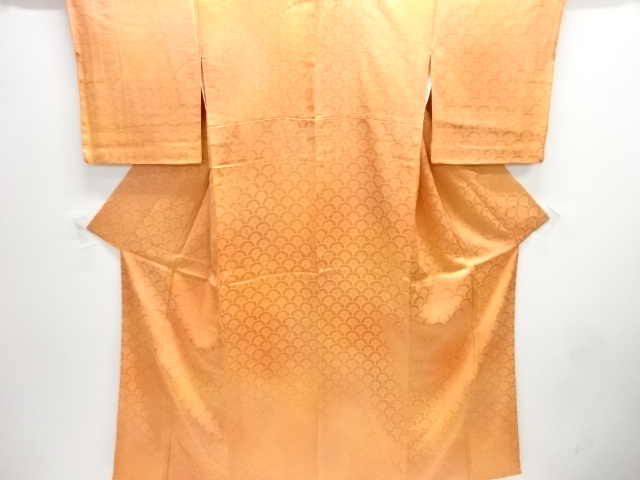 JAPANESE KIMONO / TSUKESAGE IROMUJI / WOVEN FLOWER SEIGAIHA 